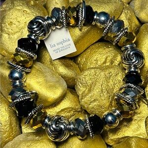 Lia Sophia Gold and Silver Beaded Bracelet